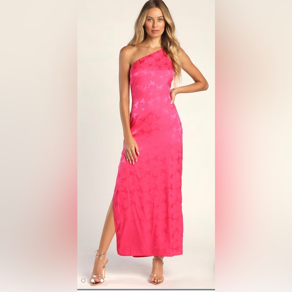 Pink One Shoulder Dress